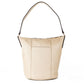 Elegant Pebbled Leather Bucket Messenger Bag
