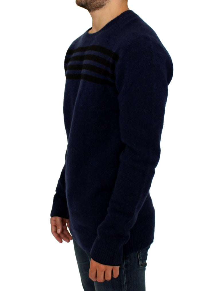 Blue striped sweater pullover