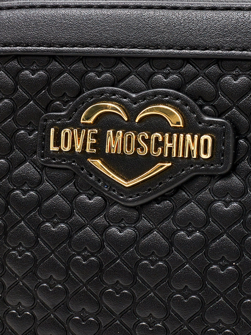 'Valentina' Shoulder Black Bag with Logo