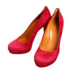 Women's Raspberry Suede Platform Pump Shoes