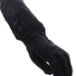 Black Lace Wool Lambskin Fur Elbow Gloves