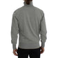 Elegant Half-Zip Gray Sweater for Men