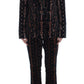 Elegant Black Two-Piece Wool Blend Suit Set