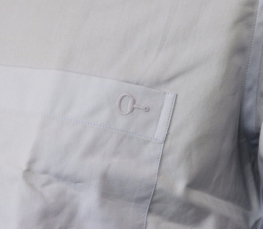 Gucci Men's Horsebit Classic Light Blue Cotton Button-Down Dress Shirt