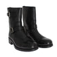 Elegant Black Leather Designer Boots