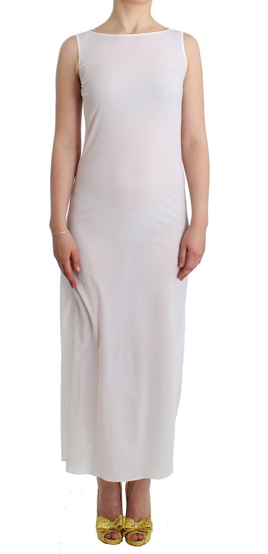Elegant White Maxi Beachwear Dress