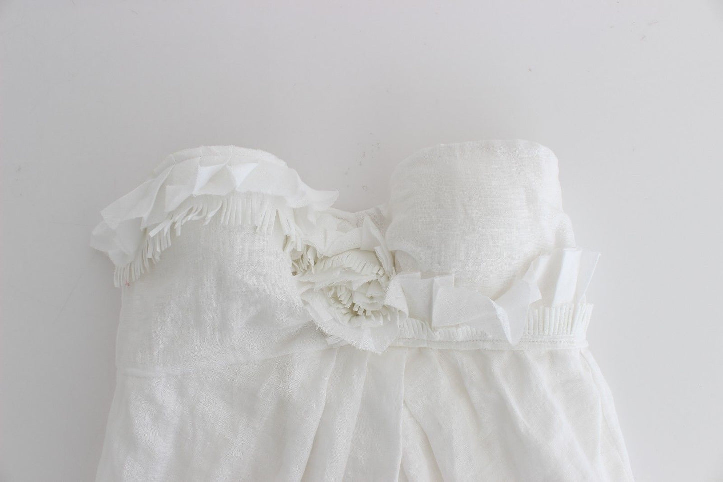Elegant White Strapless Sundress