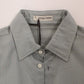 Elegance Unleashed Gray Casual Button-Front Shirt