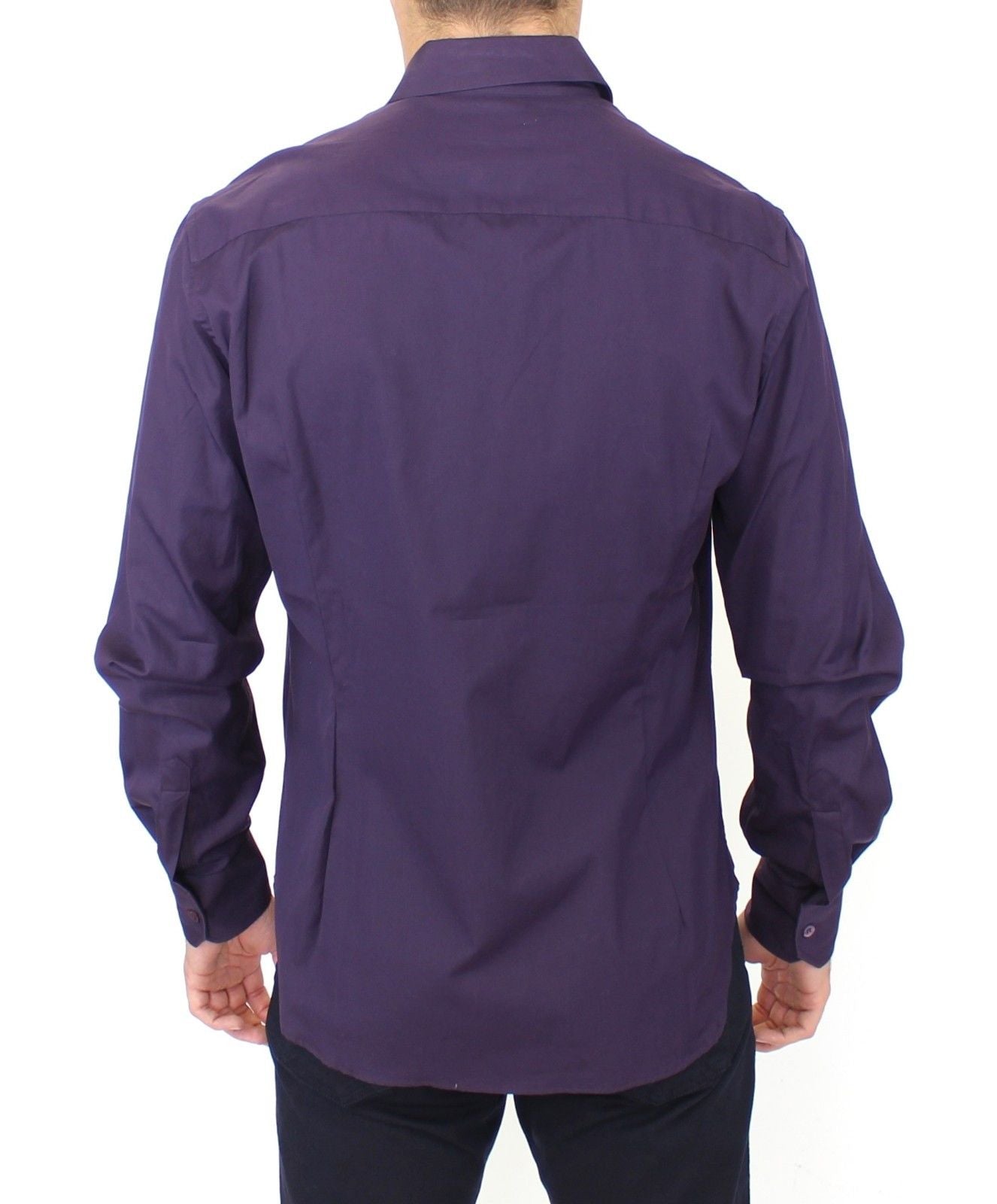 Elegant Purple Cotton Casual Shirt