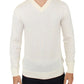 Off-White V-Neck Wool Blend Pullover