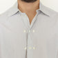 White Gray Striped Regular Fit Casual Shirt