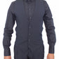 Blue Wool Formal Dress Vest Gilet Jacket