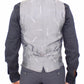 Gray Cotton Blend Formal Dress Vest Gilet