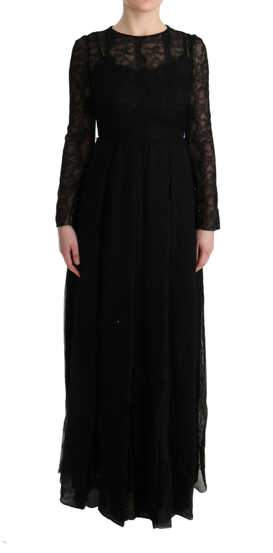Elegant Black Sheath Long Sleeve Dress