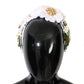 Yellow White Sunflower Crystal Headband