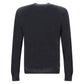 Chic Grey Wool Iconic Logo Sweater