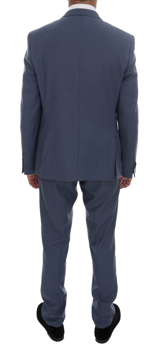 Elegant Blue Slim Fit Men's Suit