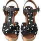 Chic Polka-Dotted Ankle Strap Wedges