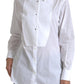 Elegant White Cotton Poplin Dress Shirt