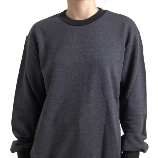 Elegant Dark Gray Crew Neck Sweater