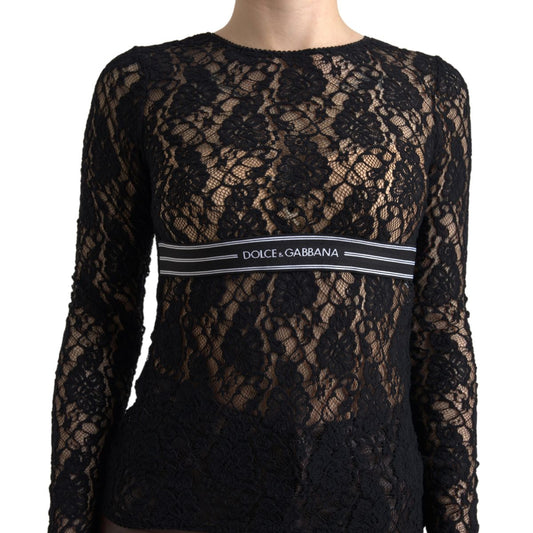 Elegant Black Round Neck Pullover Sweater