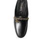 Black Leather Visconti Slippers Dress Shoes
