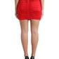 Elegant Pleated Mini Skirt in Vibrant Red