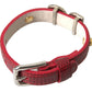 Chic Red Iguana Leather Wrap Bracelet