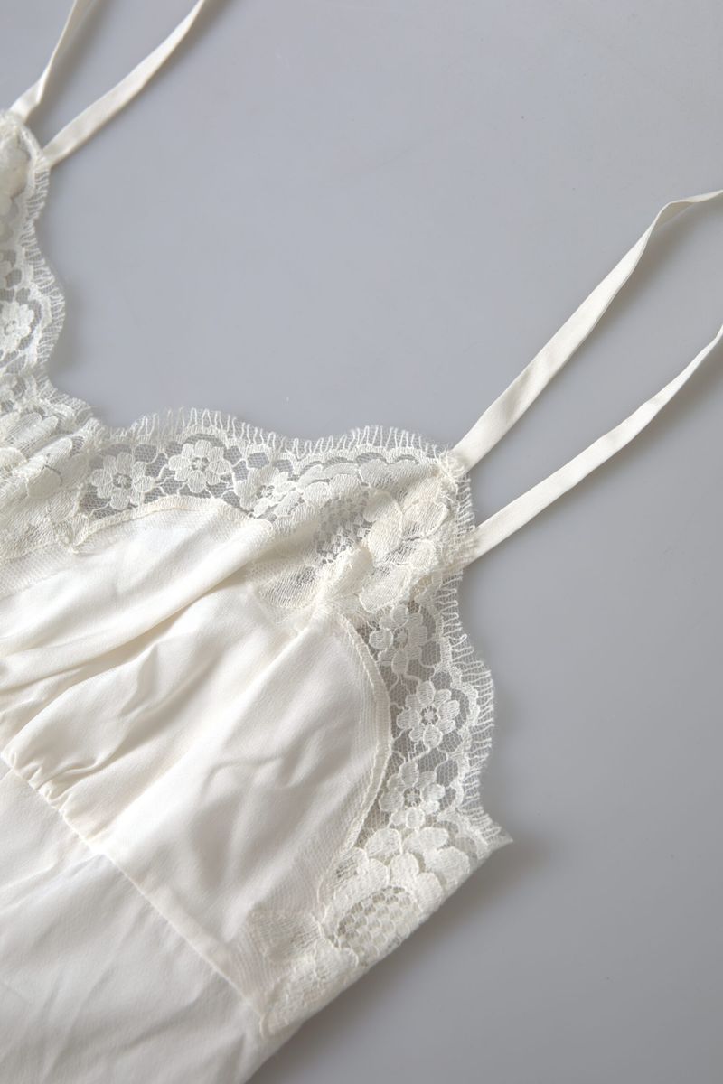 Elegant White Cotton Camisole Top