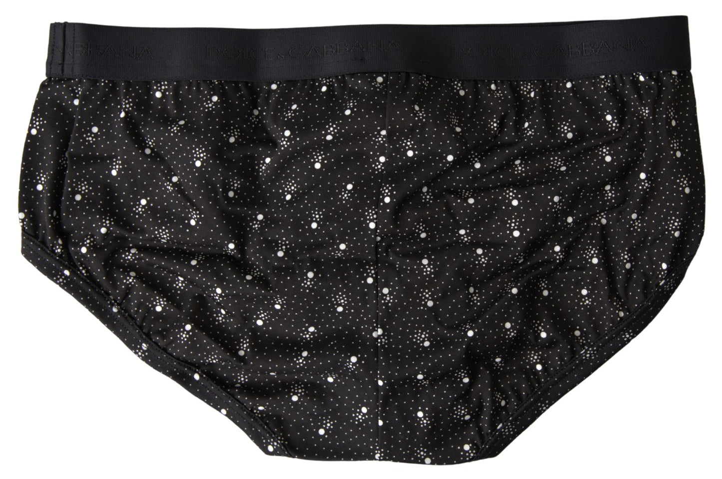 Elegant Black Dotted Brief with Comfort Fit