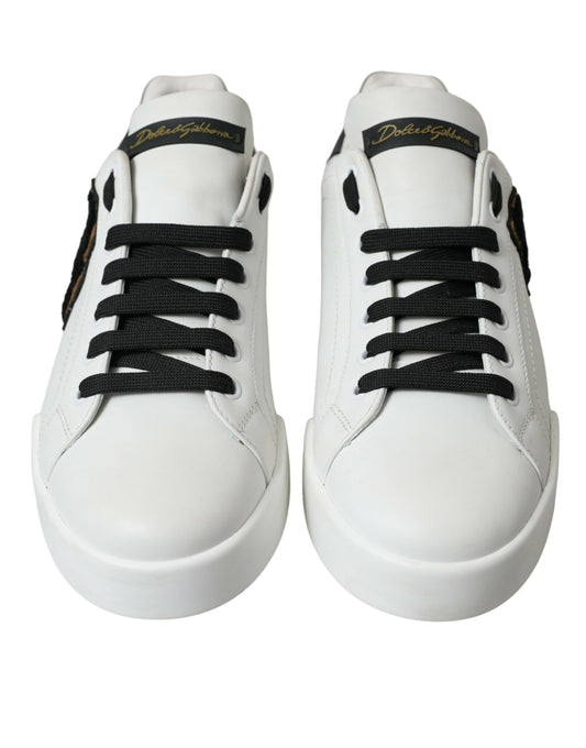 White Black Portofino Patch Men Sneakers Shoes