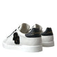 White Black Portofino Patch Men Sneakers Shoes