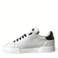 White Black Portofino Patch Men Sneakers Shoes