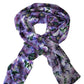 Elegant Silk Neck Wrap Scarf in Purple
