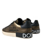 Bronze Leather Portofino Logo Men Sneakers Shoes