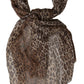 Elegant Silk Neck Wrap Scarf in Luxurious Brown