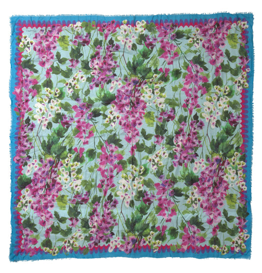 Multicolor Floral Square Shawl Wrap Scarf