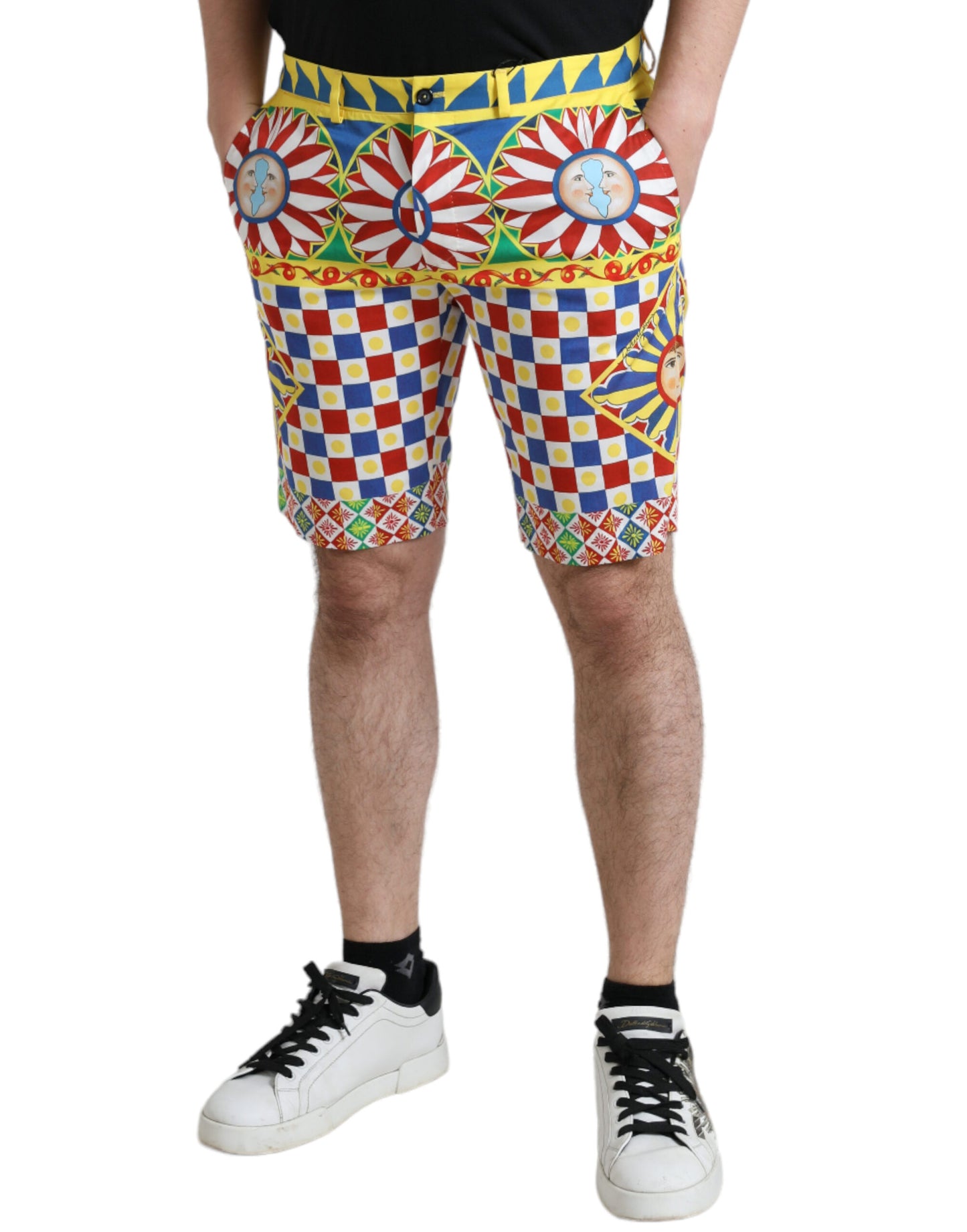 Multicolor Print Bermuda Shorts