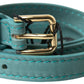 Aquamarine Elegance Leather Belt