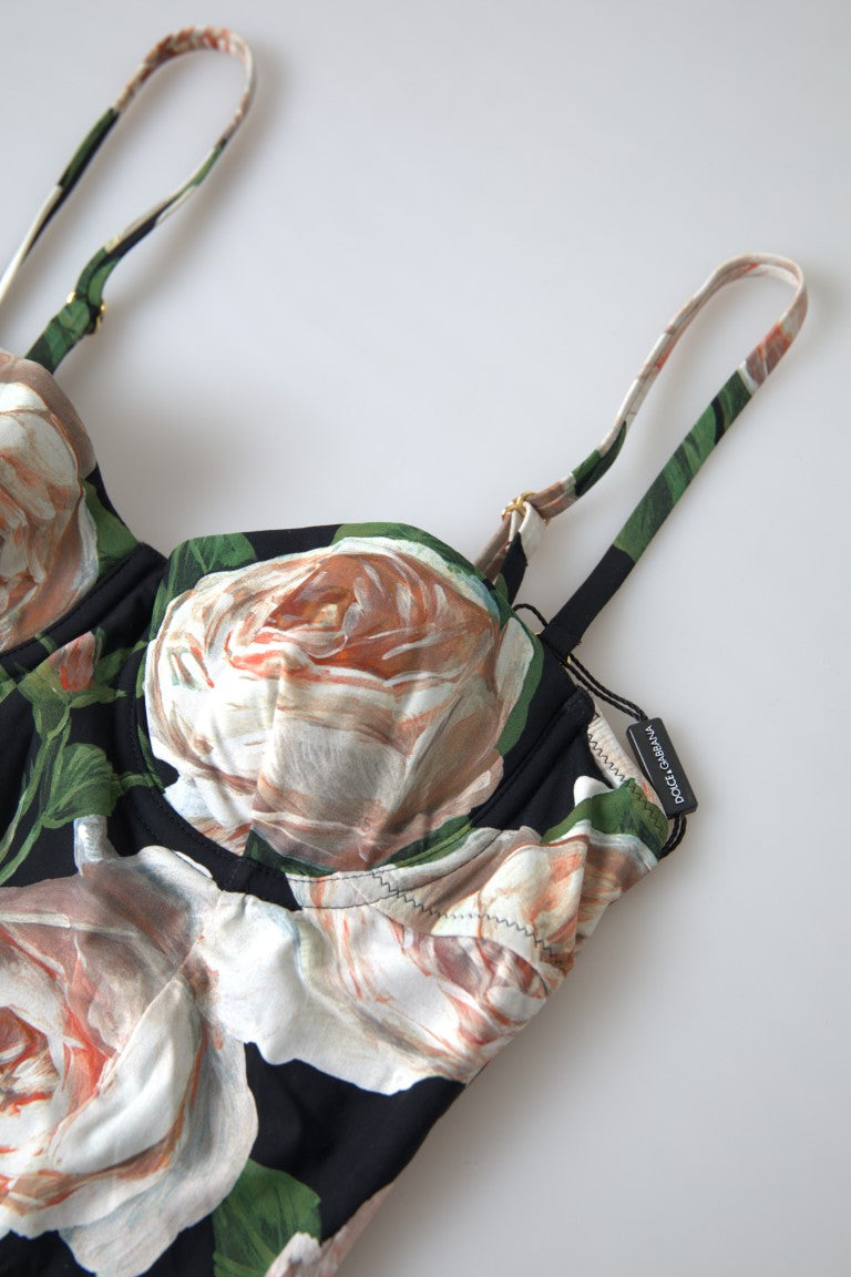 Elegant Floral Print One-Piece Swimsuit
