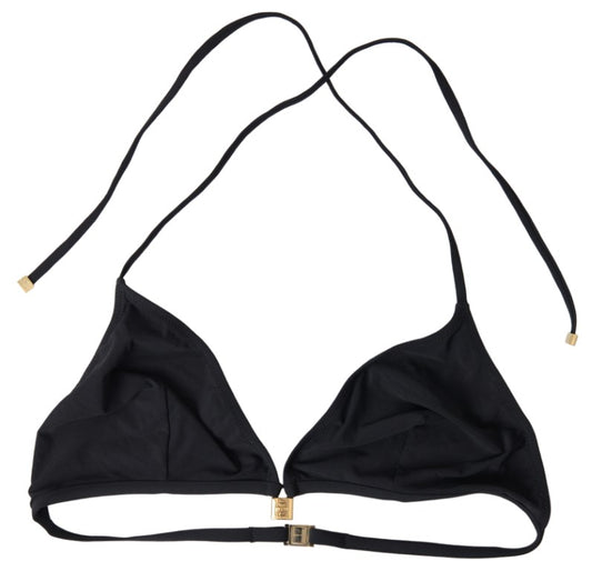 Black Nylon Beachwear Swimwear 2 Piece Bikini