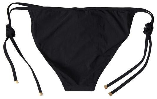 Black Nylon Beachwear Swimwear 2 Piece Bikini