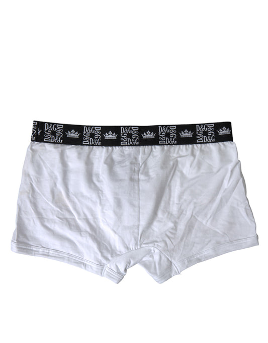 White Cotton Stretch Regular Boxer Underwear