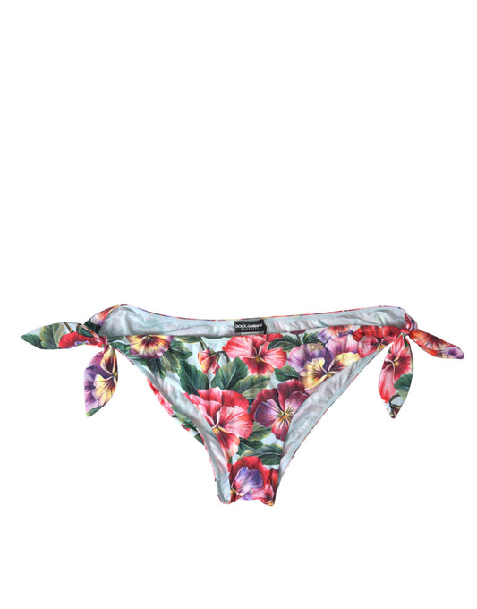 Multicolor Floral Swimwear Bottom Beachwear Bikini