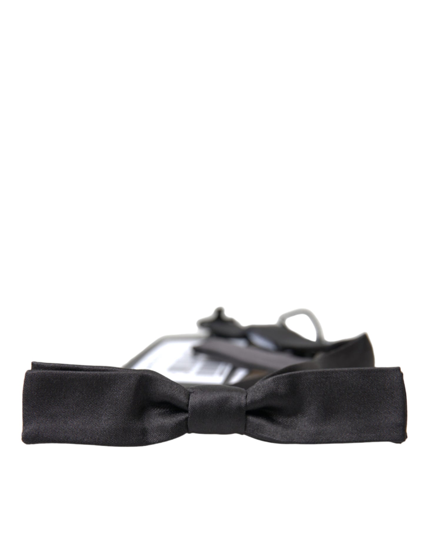 Elegant Dark Grey Silk Bow Tie