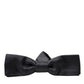 Elegant Dark Anthracite Silk Bow Tie