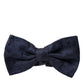 Elegant Silk Blue Bow Tie