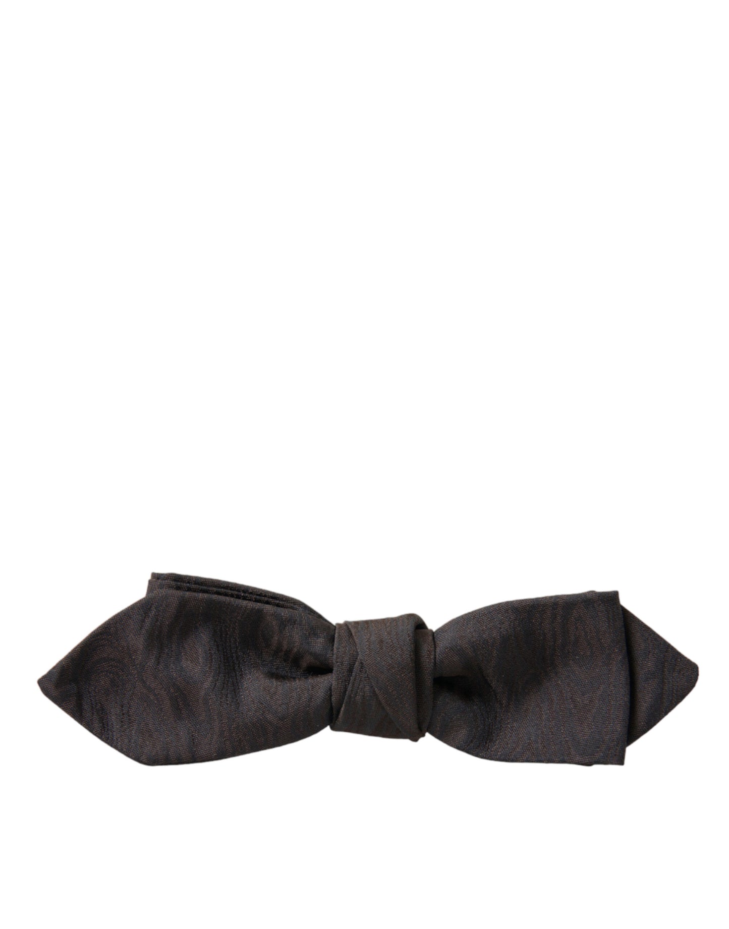 Elegant Brown Silk Blend Bow Tie