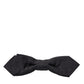 Elegant Silk Black Bow Tie