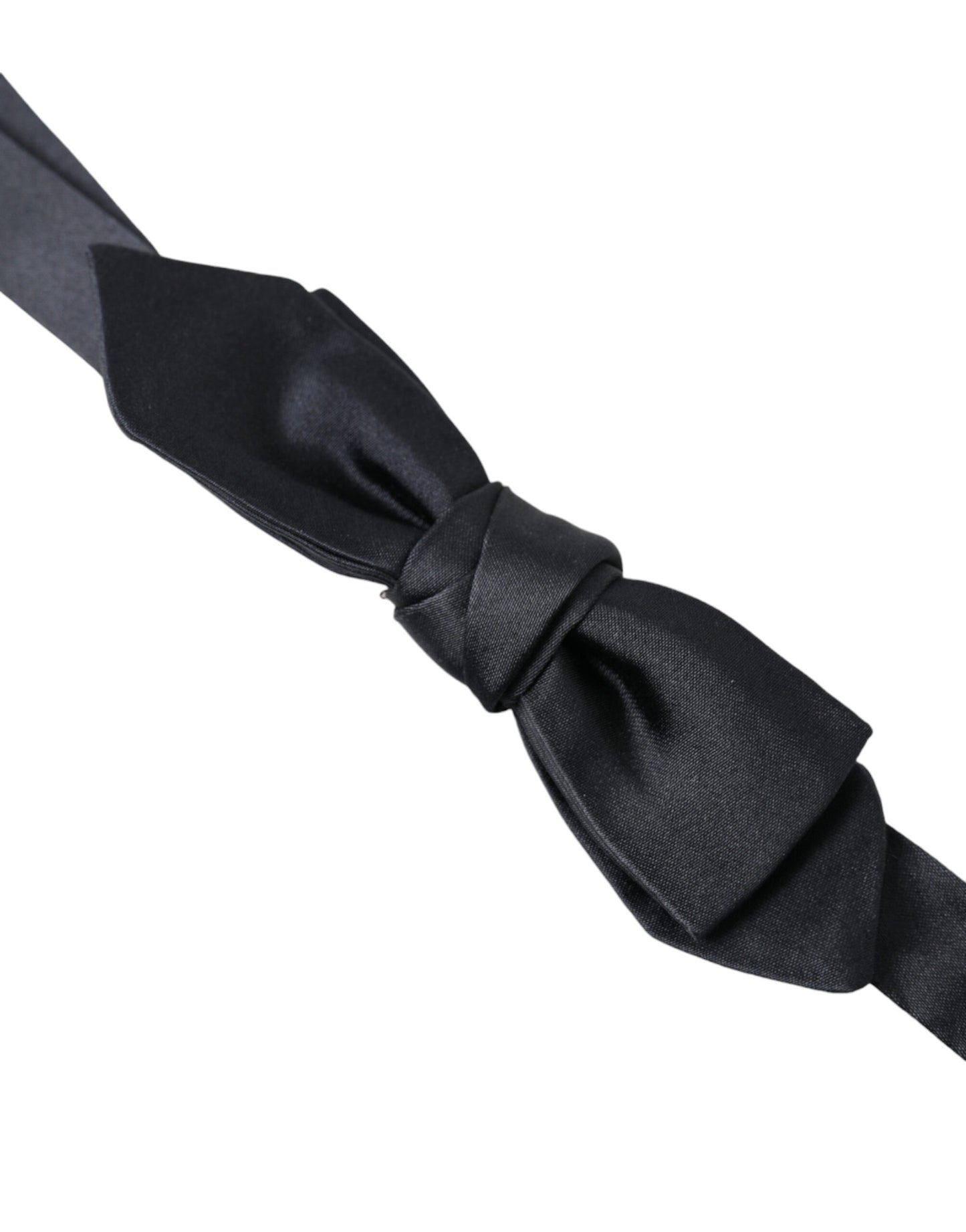 Elegant Dark Blue Silk Bow Tie